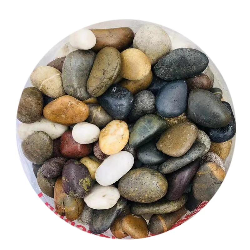 Cheaper Home Decorative Landscape Mixed Color Stone Pebbles for Garden