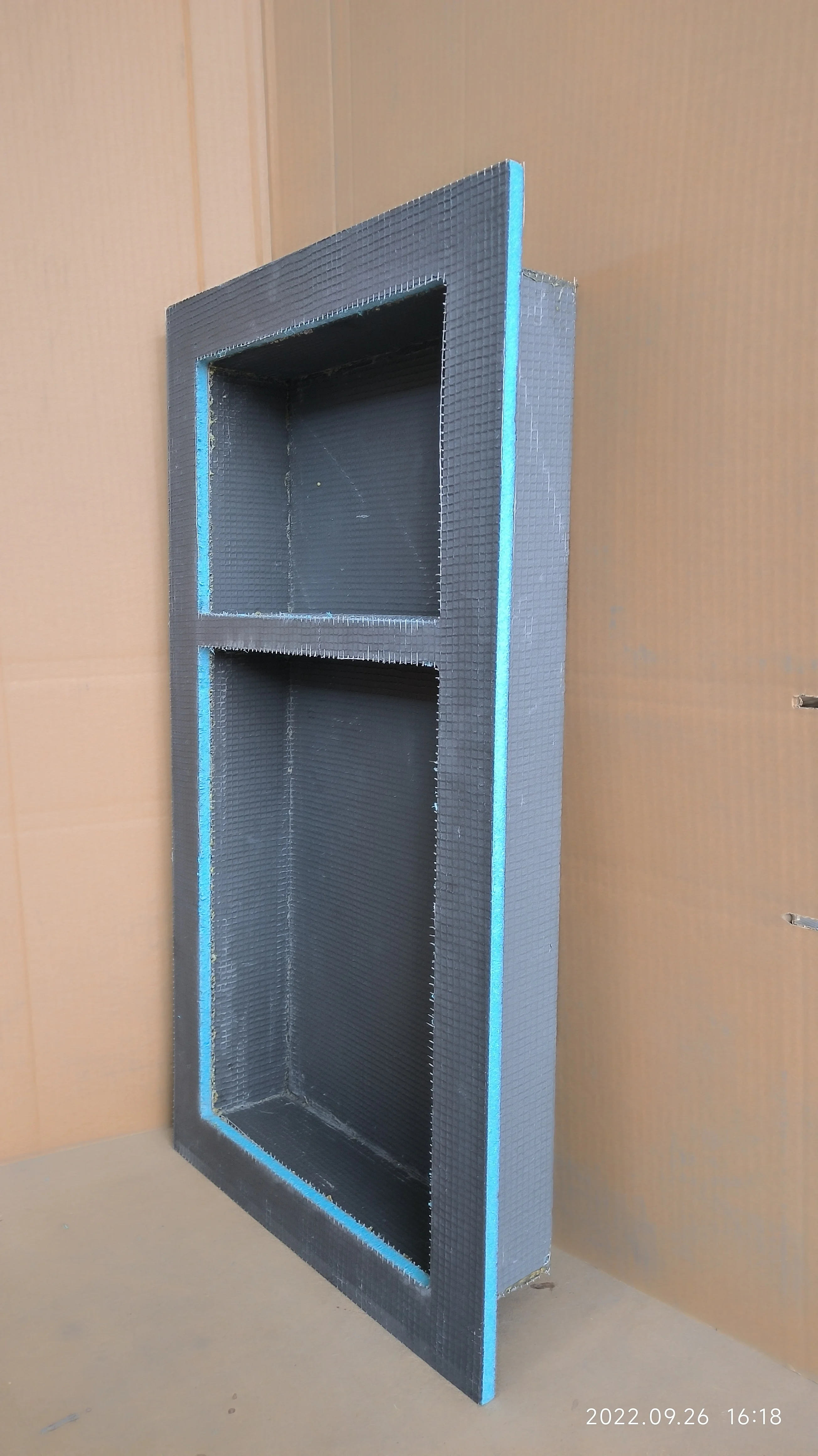 CFC HCFC Free Bathroom recessed XPS Shower Niche with cement mortar and fiberglass