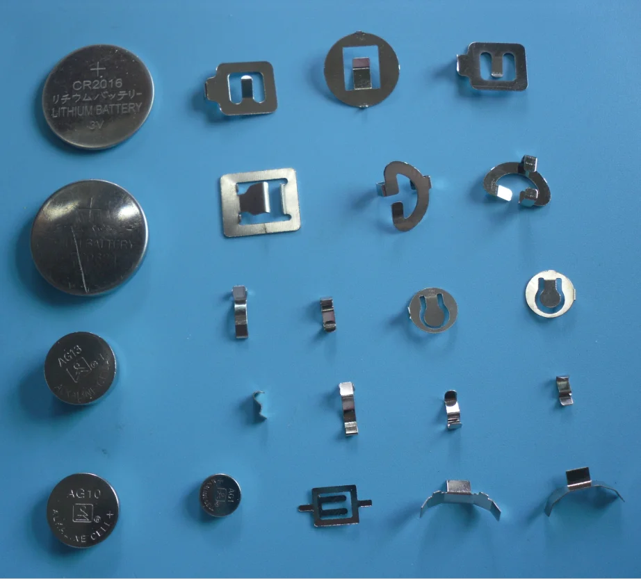 Battery button battery clips conductive positive and negative contact spring shrapnel pieces cr2032 button battery contact