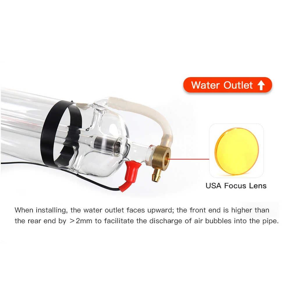 WaveTopSign Co2 Laser Glass Tube 80-180W D80mm for Co2 Laser Cutting and Engraving Machine