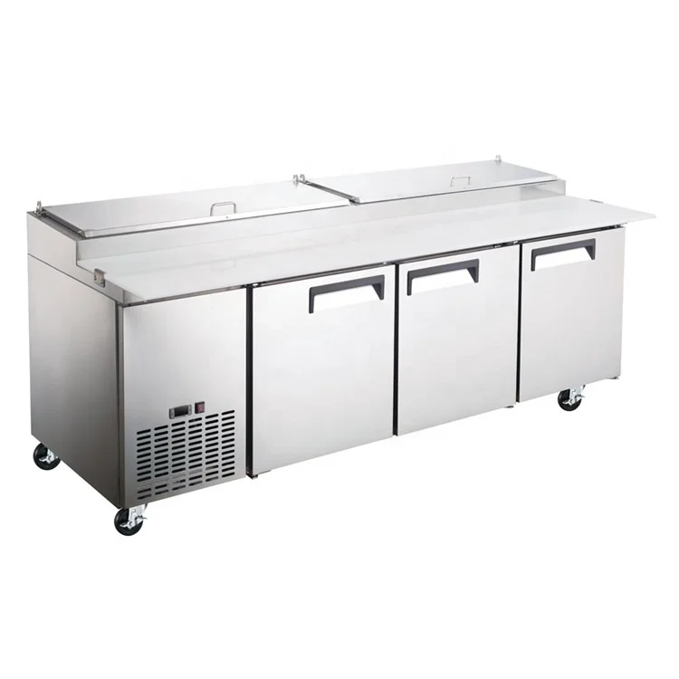 High Quality 72 Inches Commercial Used Subway Sandwich Prep Table Refrigerated Pizza Prep Table