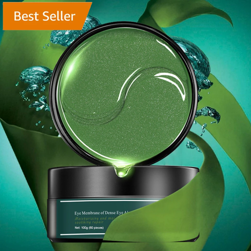 Remove dark circle seaweed all natural collagen cooling sleep patch eye mask gel pads hydrogel herb under eye patches korea