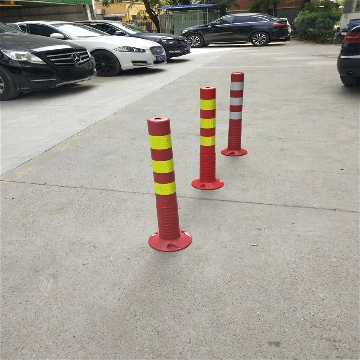 tumbler durable eva bollards 75cm pvc safety spring plastic rebound flexible traffic delineator marker warning post with base