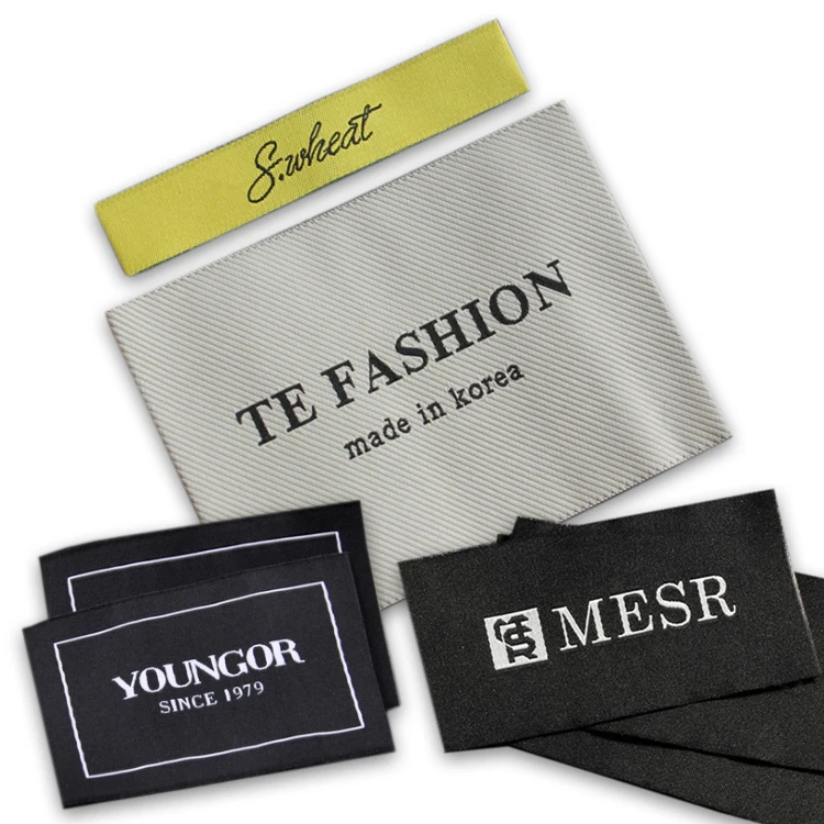 Custom Private Name Logo High Density Luxury Woven Textile Label