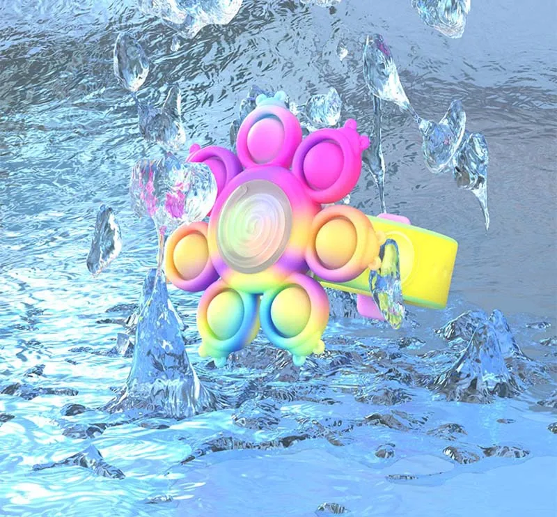 Silicone LED Bubble Pop Filp Octopus Fidget Spinner Bracelet Toy Pop Fidget Bracelet With Led Light