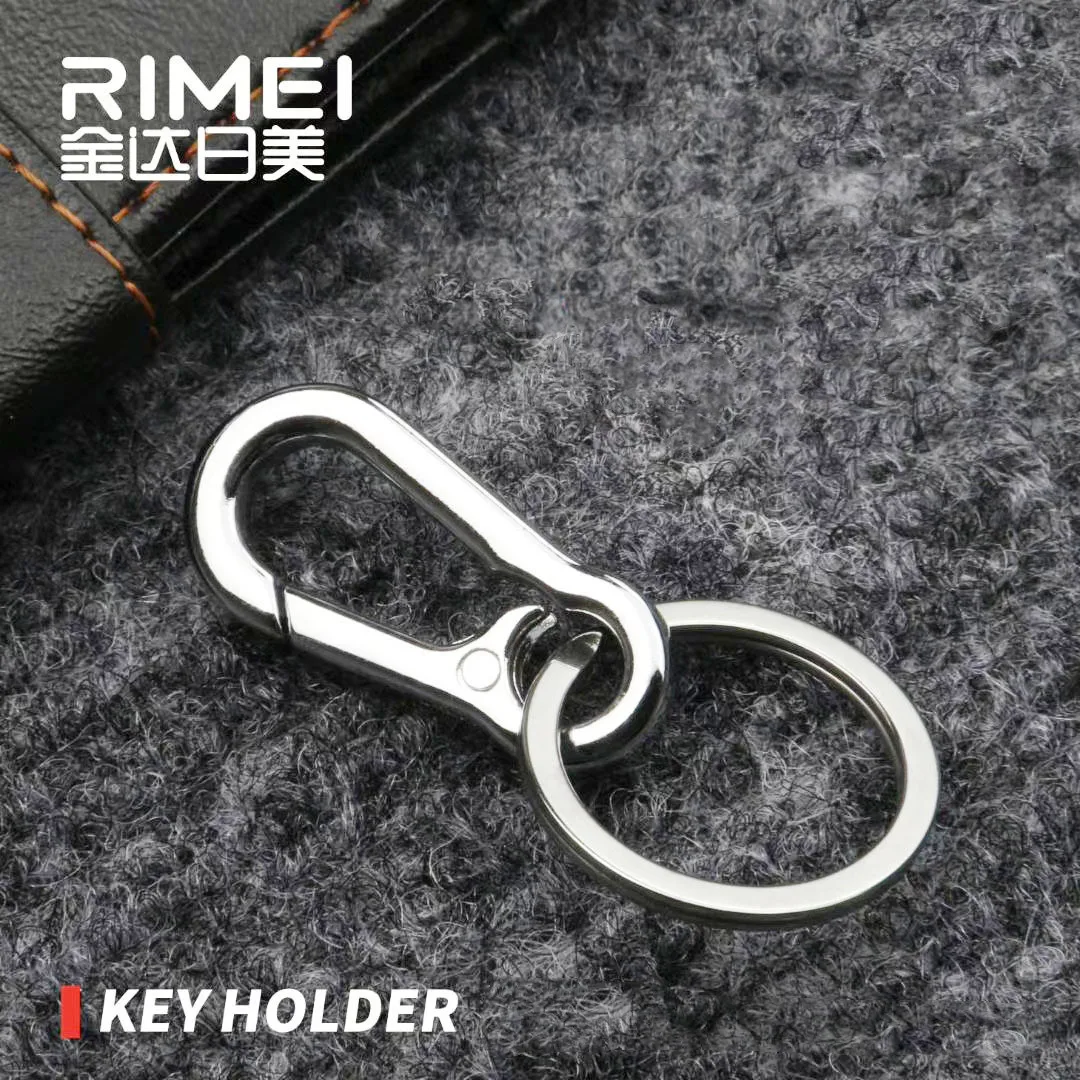 RIMEI stainless steel snap hook key chain reasonable price split key ring with chain Wholesale custom logo