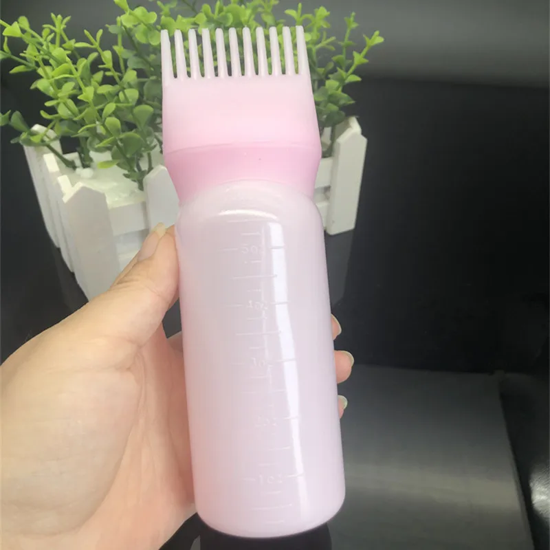 Бутылка для окрашивания волос с аппликатором новая пустая бутылка в салоне щеткой-аппликатором