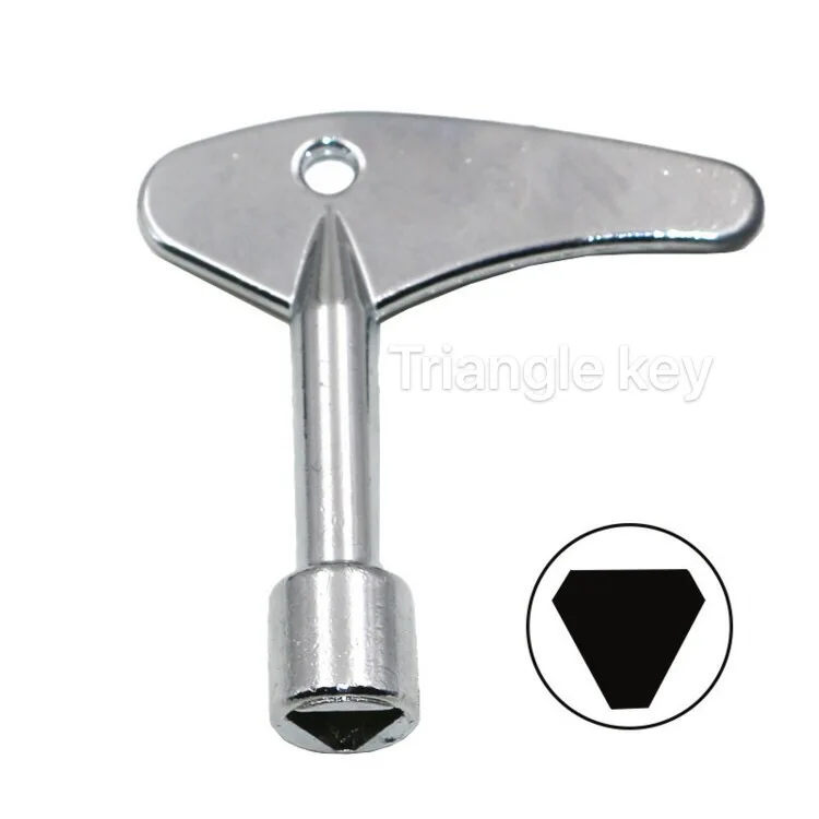 Wholesale Triangle Key Electric Elevator Lift Door Lock Keys stainless steel Elevator Spare Parts custom Elevator Triangle key