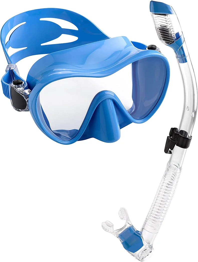 Snorkelling Mask Adult & Junior Wide View Snorkel Mask Easy Adjustable Strap Mask for Diving Snorkelling and Swimming