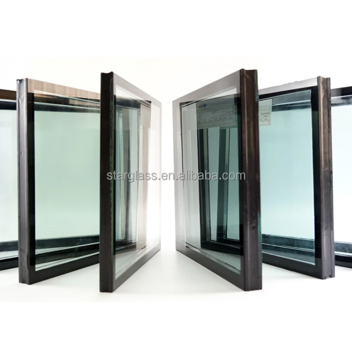 Double glazed tempered glass windows soundproof insulated glass window aluminum fixed window for sale customized design