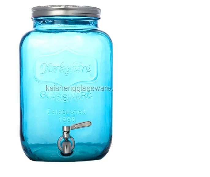 Eco friendly Wine making 8L glass jar with tap