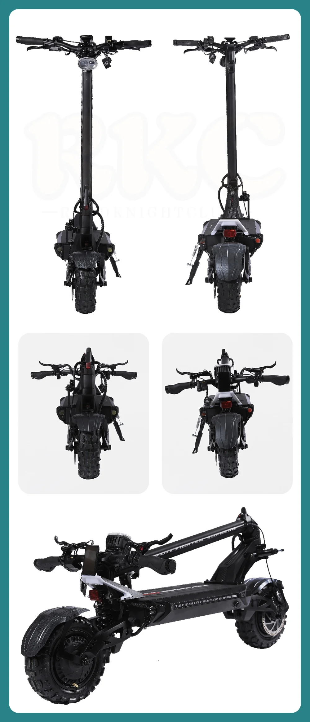 2023 Hot Selling 8000w Teverun Supre Me 72V 35AH L G Electric Scooter With APP BMS