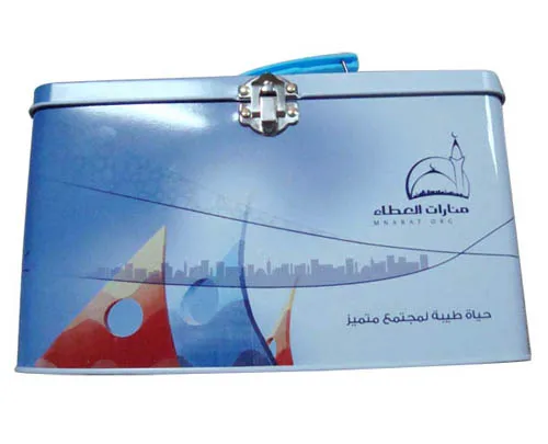 wholesale tin lunch box Metal lunch tin boxes with handle and lock lunch box for kids