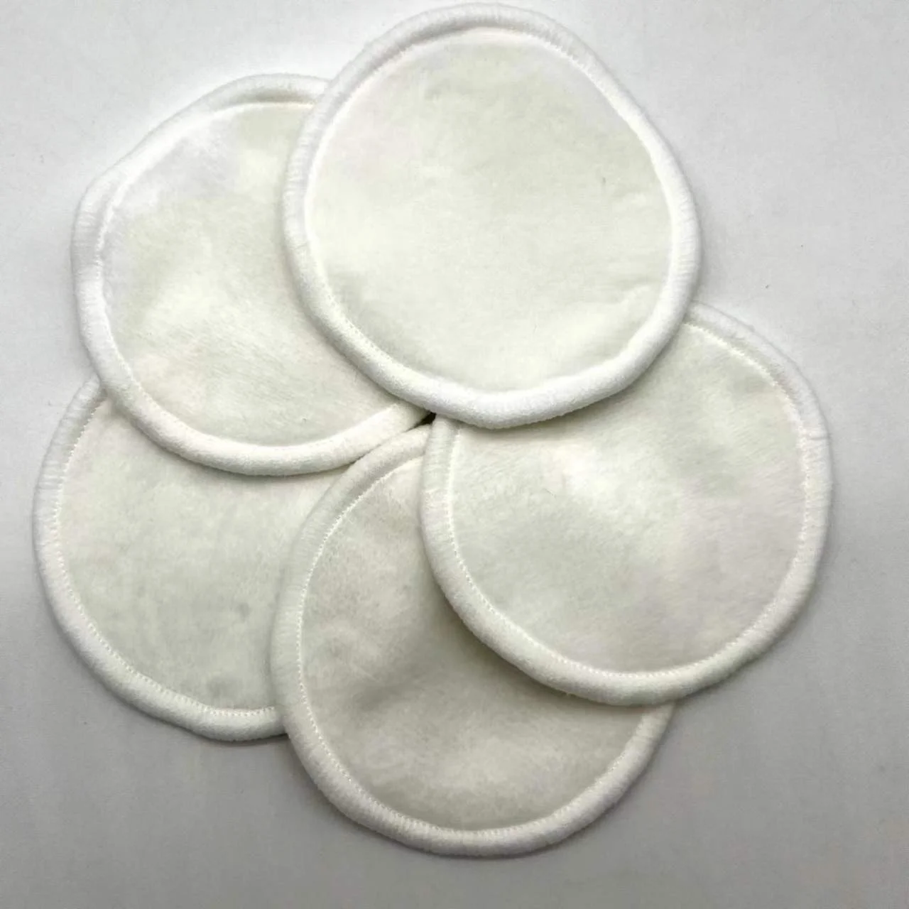 white soft new hot sale factory wholesale microfiber make up remover round pad polyester thickness without  label