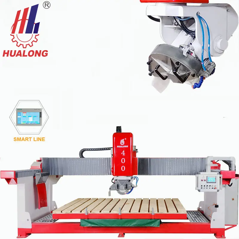 Hualong Machinery HLSQ400 3-осевой гранитный ЧПУ станок для резки камня мостовой пилы PLC