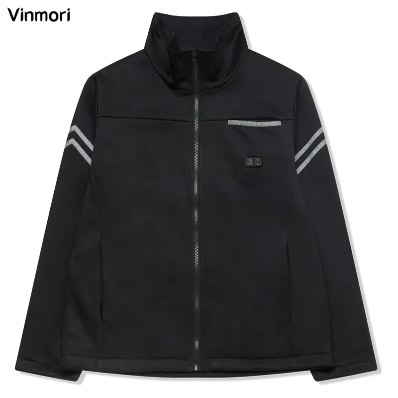 Wholesale VINMORI Women Men Waterproof Soft Polyester Rechargeable Battery Zipper Warm Jacket Motorcycle Heated Cloth For Winter