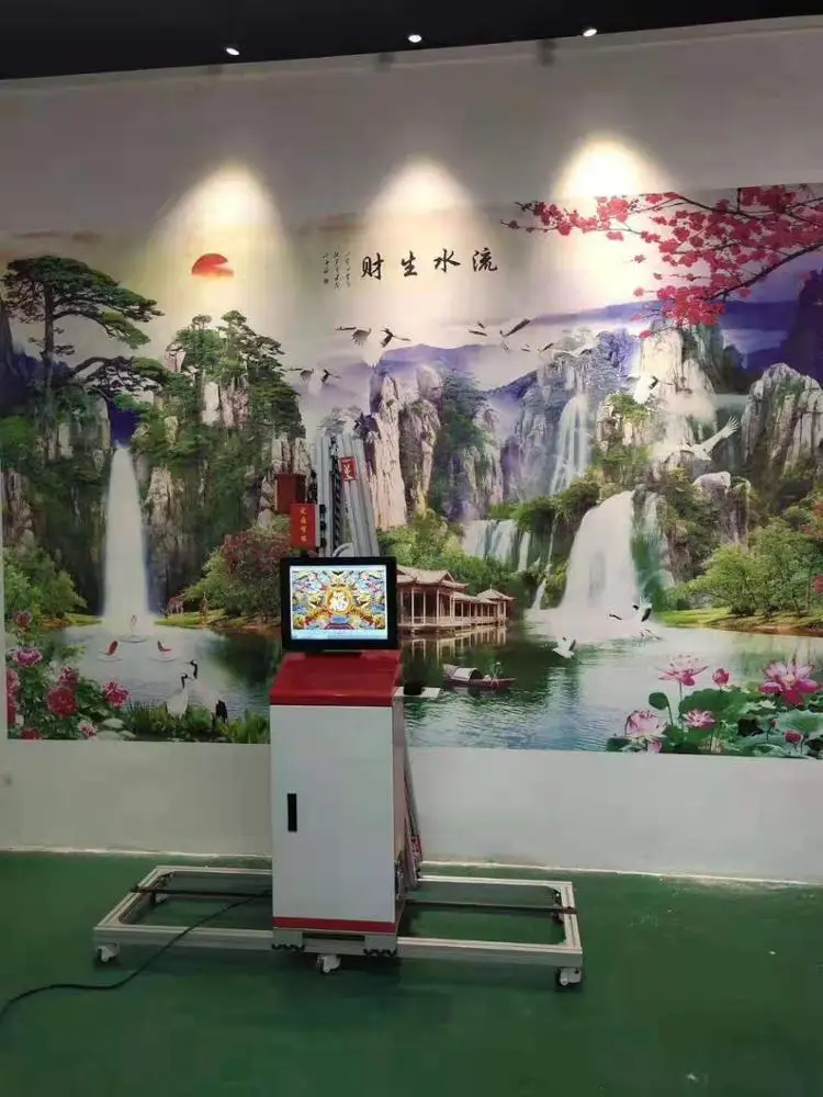 3D 5D photo Wall Printing Machine uv ink print on no water absorption perfect laser Highly resolution automatic Wall Printer