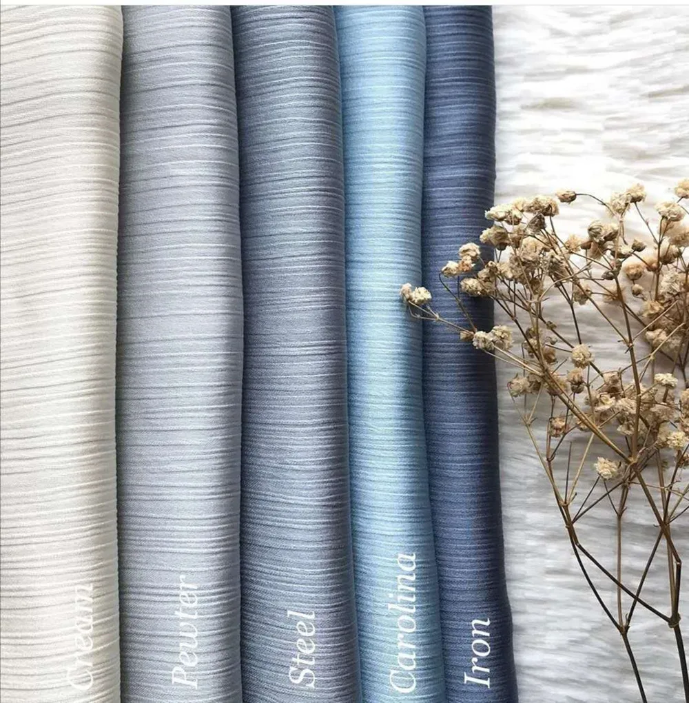 2022 New Arrival Women Dubai Shawls Plain satin Crinkle muslim Hijabs scarf Malaysia Girl Headscarf QK209