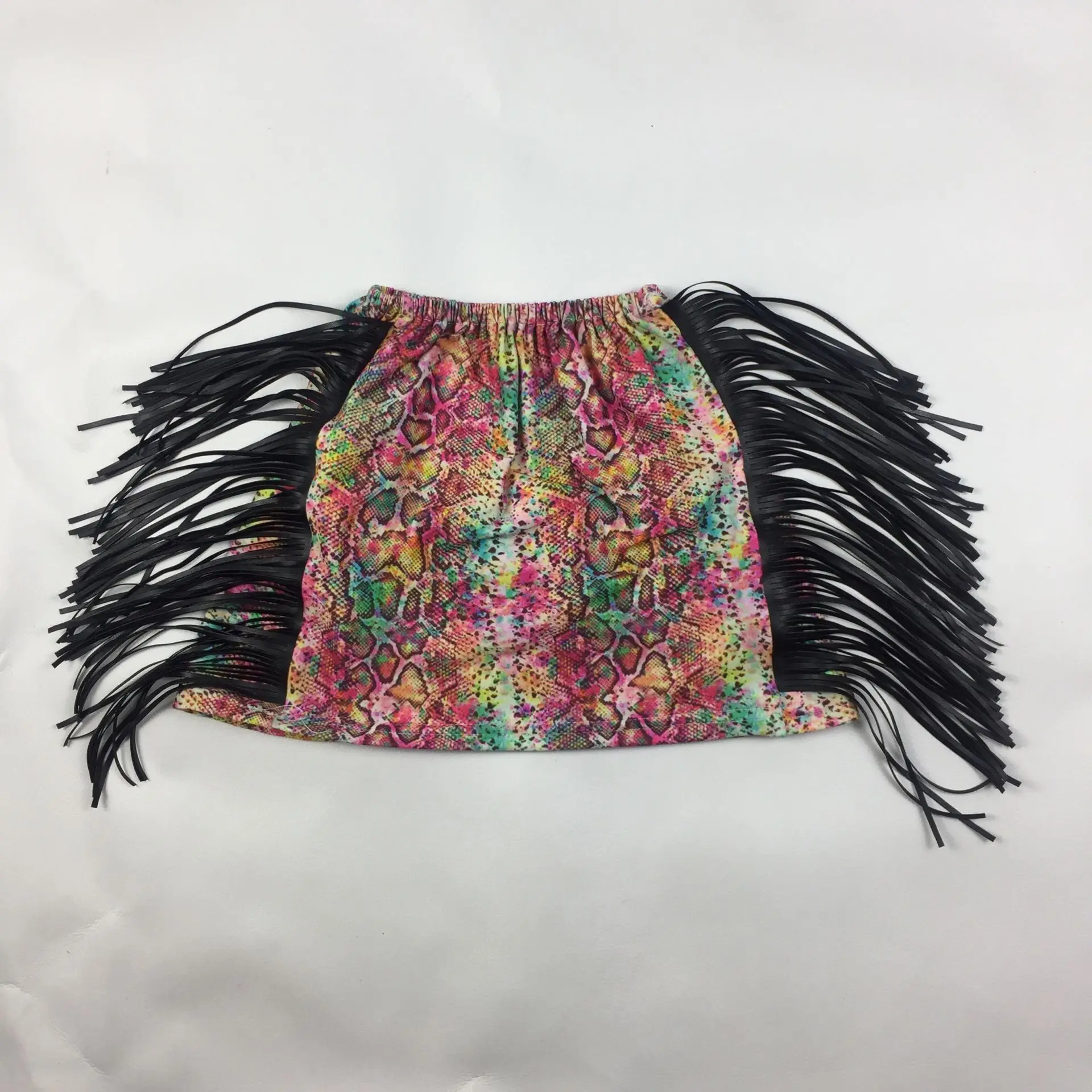  LZ2020 Wholesale New Kids Skirts Baby Girls Fringe For Summer cow printing Short skirts