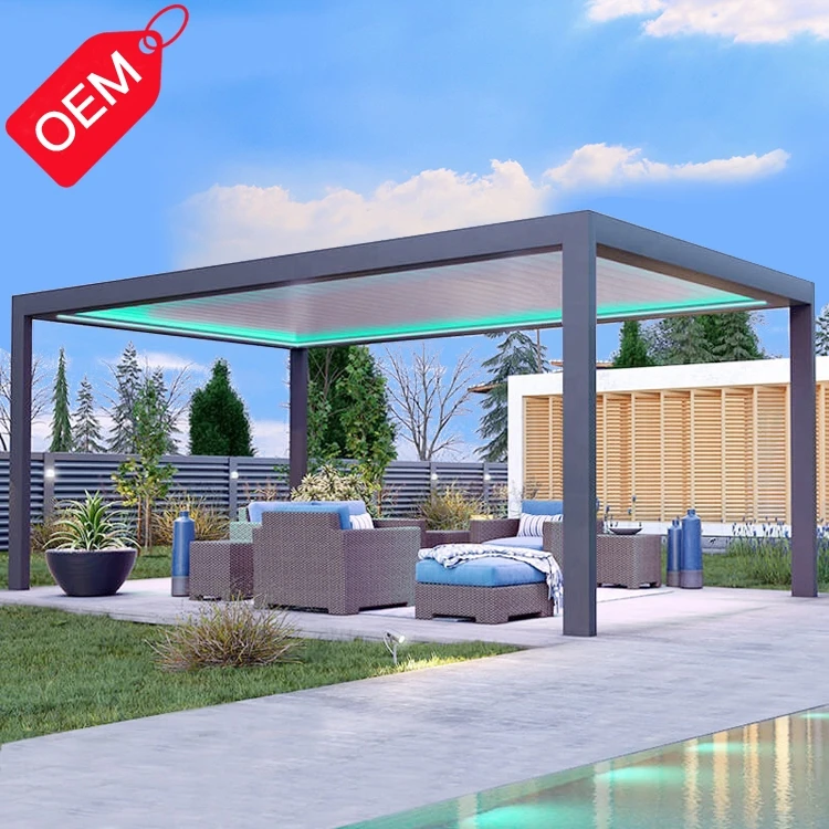 Good Quantity Easy Assembly Aluminium Pergola Customized Aluminium Terrace Roof Pergola Awning