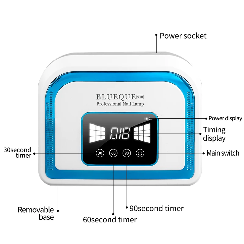 Professional Golden 120W Nail Dryer Light Rechargeable Cordless UV LED Nail Lamp with battery for Home Nail Art Salon