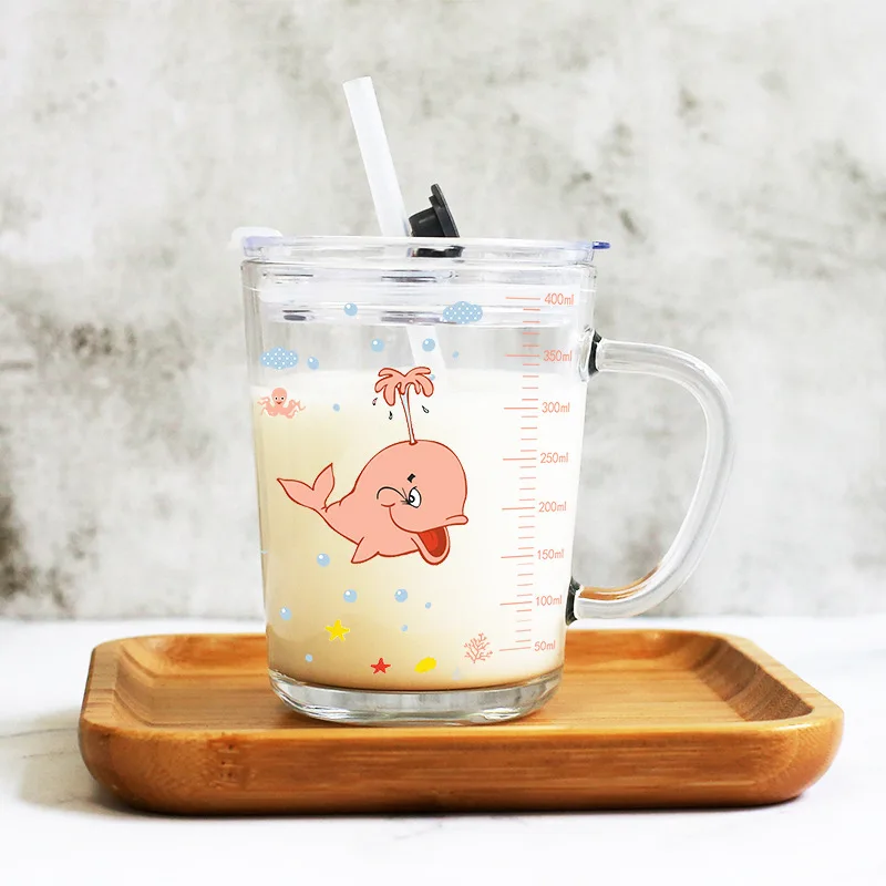Children Mugs With Straw Factory Water Glass Manufacturers Milk Glass Coffee Cups