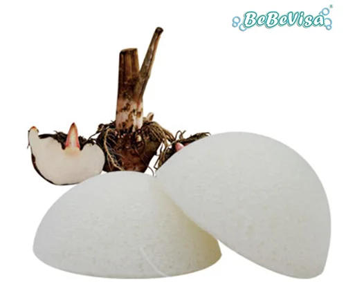 2020 hot sale organic for new born baby halfball shape konjac sponge private label