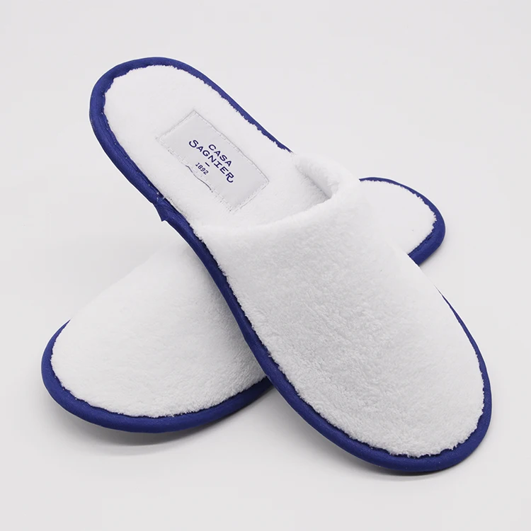Soft Custom Logo Disposable Slippers Casa Sagnier Luxury Hotel Slippers Coral Velour Slippers