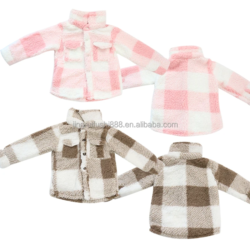 Full Children Toddlers Jackets Flannel Checkered Boy and Girls Autumn Winter Warm Coats Outerwear