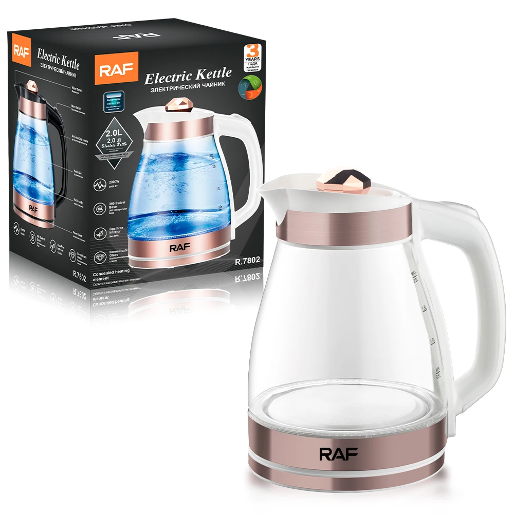 Electric Kettles Hot Water Boiler High Quality Auto Shut Off Borosilicate Glass Kettle for Home