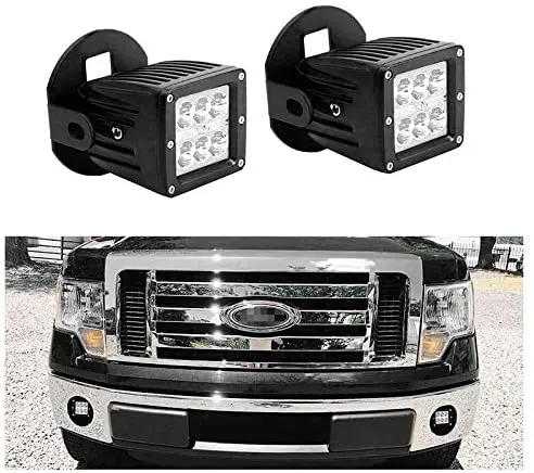NEWWIND Bumper LED Fog Light Pod Upgrade Off-road Mount Brackets Kit For 2006-2014 Ford F150