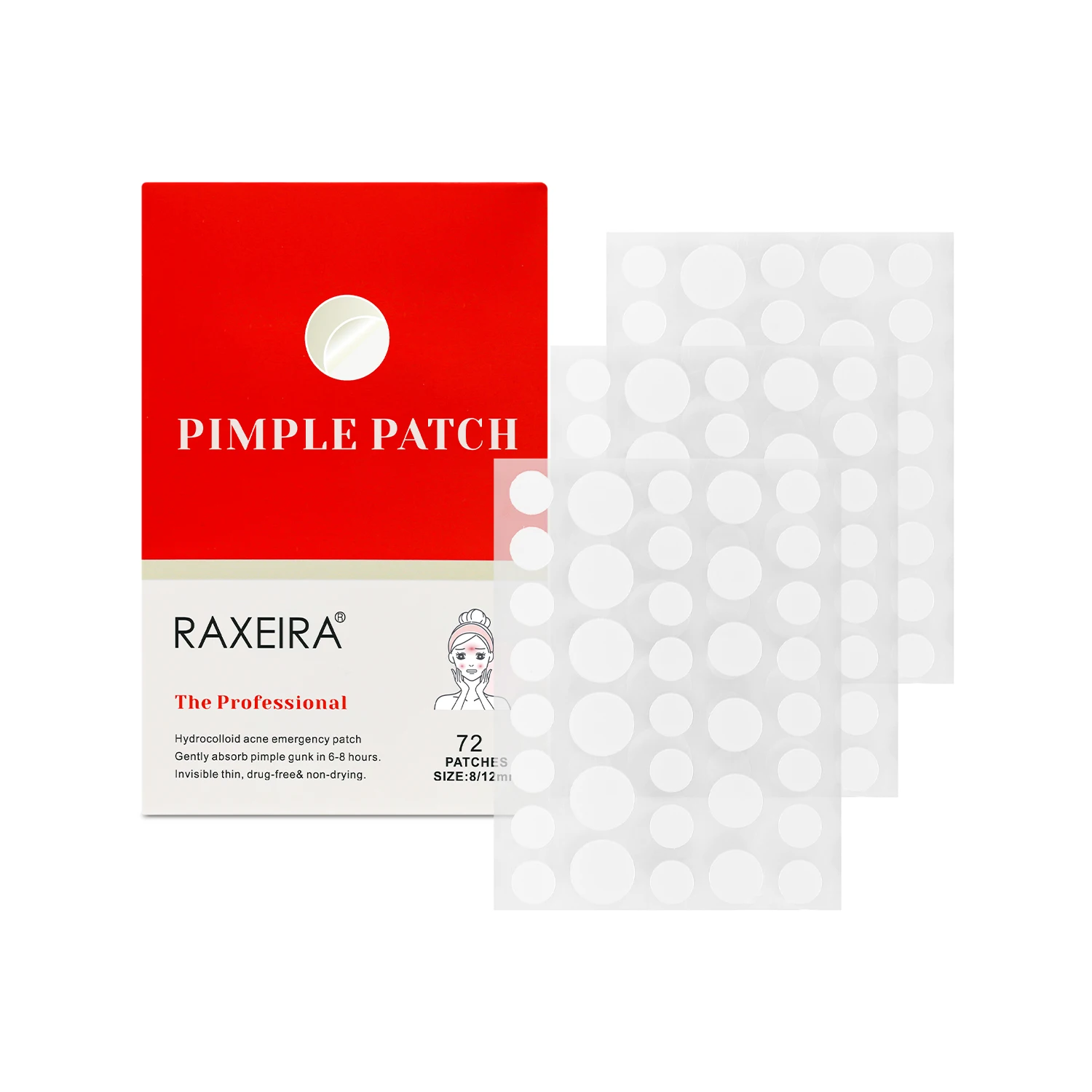 Private Label Hydrocolloid Acne Pimple Patch for Covering Zits and Blemishes