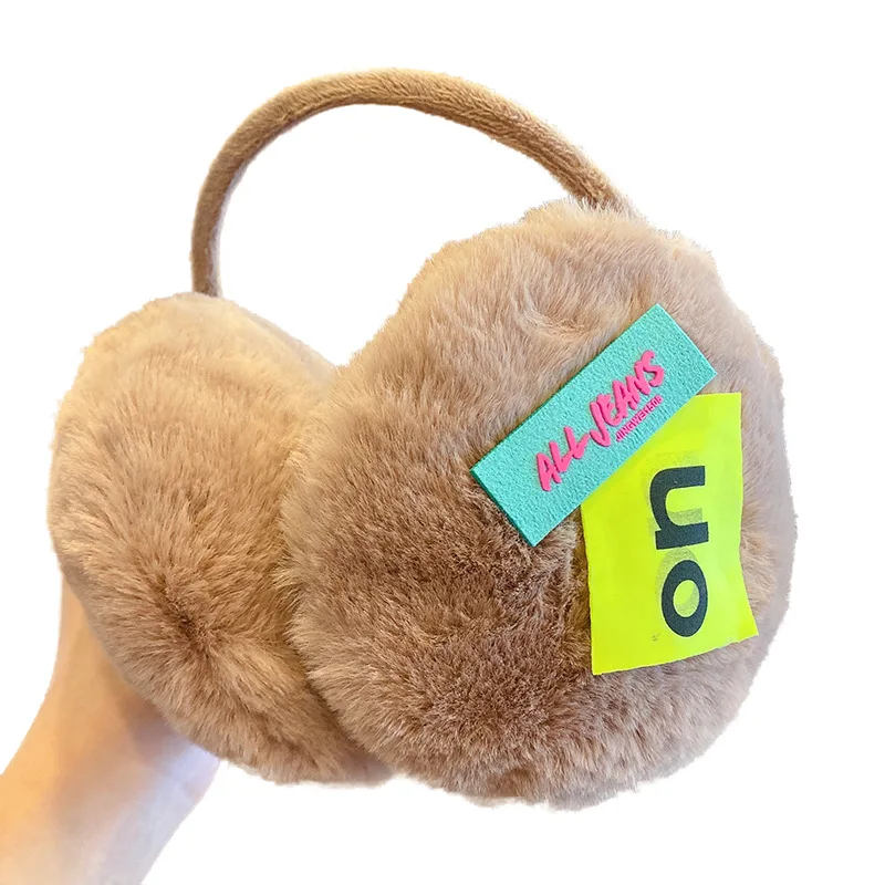 Новинка 2021, зимние теплые наушники с мультяшным принтом после ношения, универсальные плюшевые наушники для девочек против замерзания