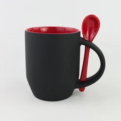 11oz Personalized Ceramic  sublimation  color-changing Coffee Mug with Spoon