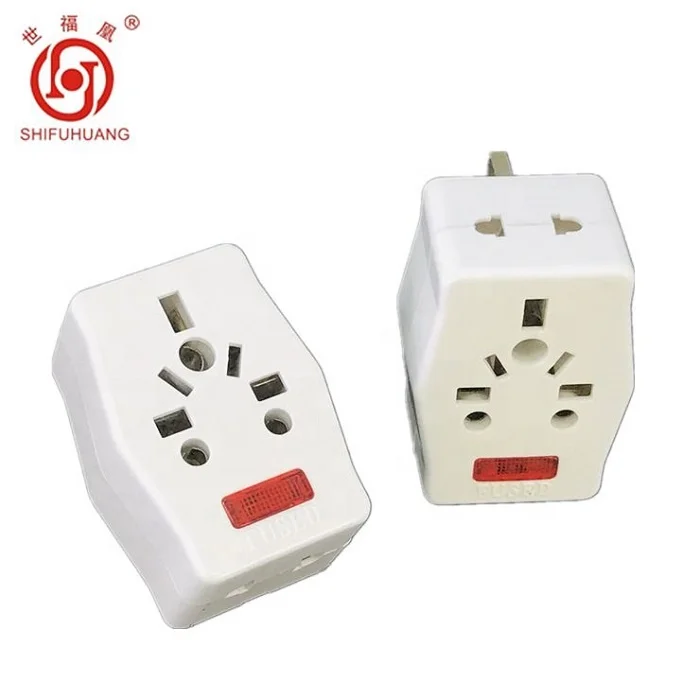 Multi-function 13A 240V universal adaptor electrical travel adapter plug with fuse