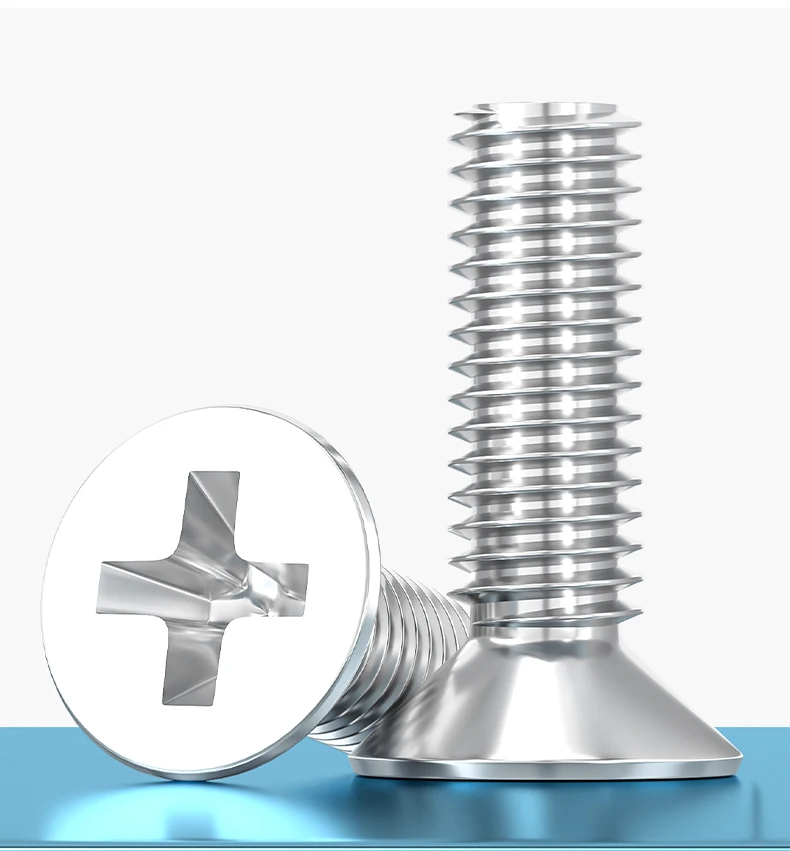 M2 M3 M4 M5 Phillips Flat Countersunk Head Screw Zinc ,Nickle Black Plated Plain Screws