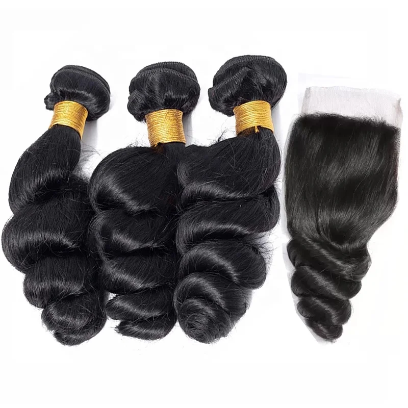 brazilian virgin cuticle aligned hair bundles loose wave with closure.jpg