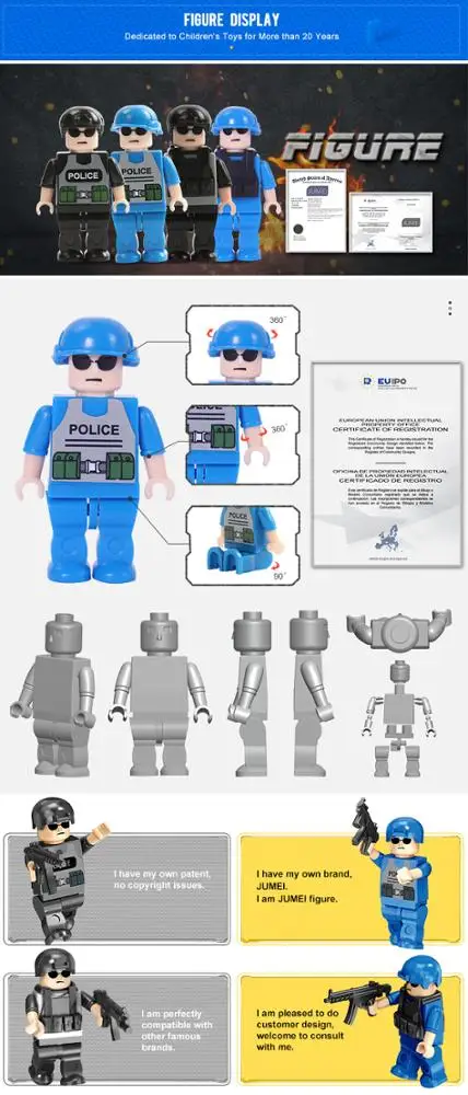 Игрушки «сделай сам», Пластиковые Игрушки для раннего развития swat, набор строительных блоков