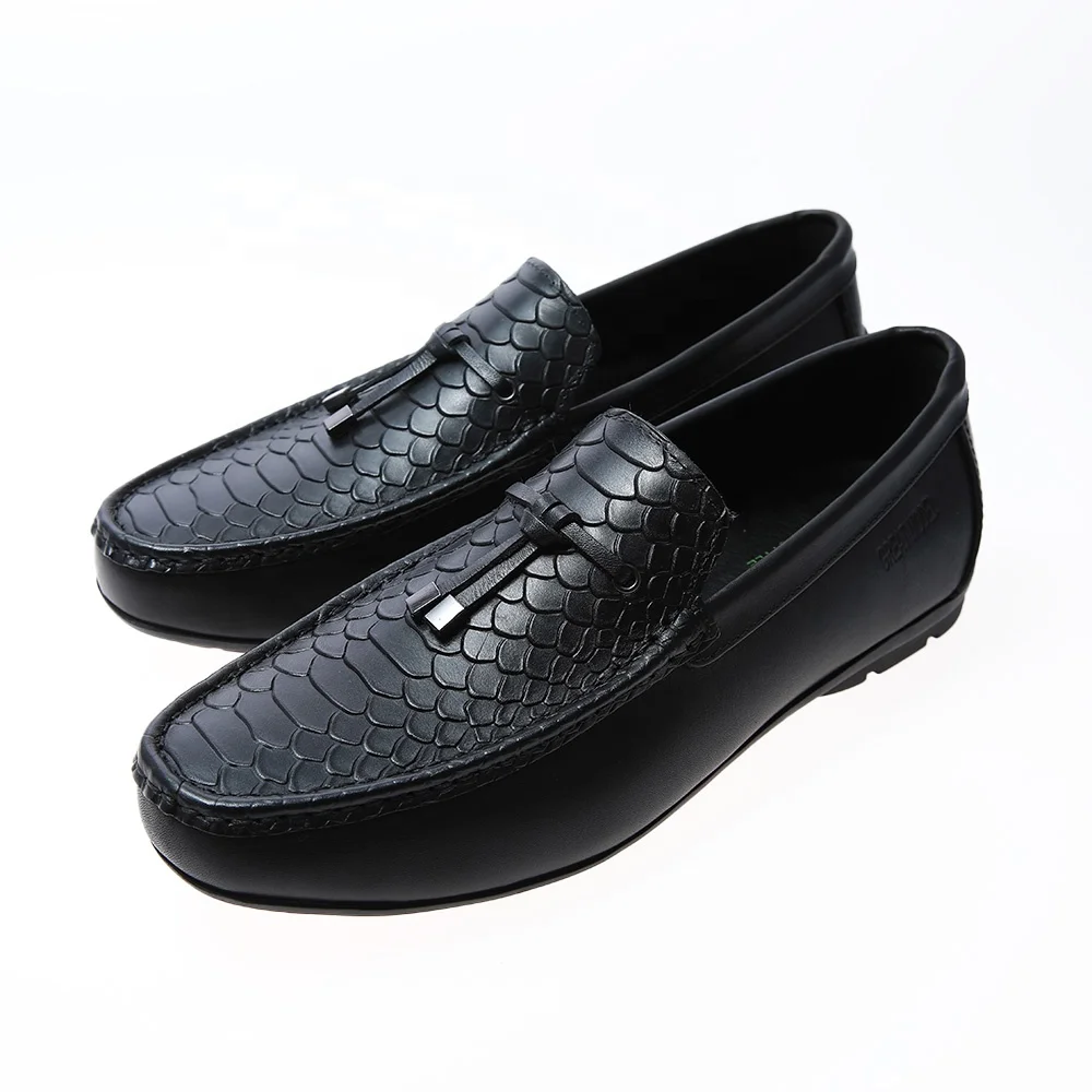 New latest italian handmade working safety High-end mens casual non-slip breathable outdoor leather loafer shoes for men
