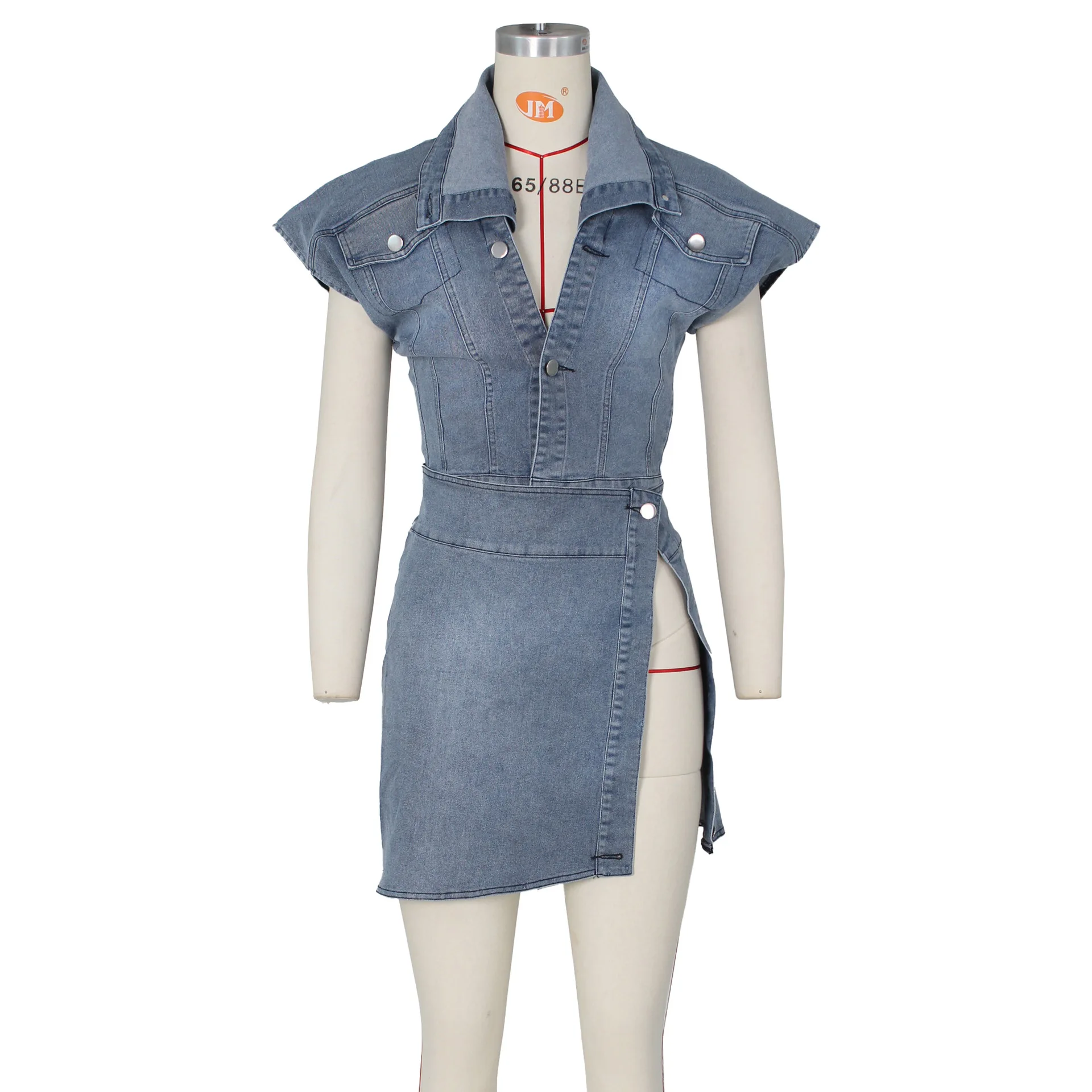 2022 Plus Size Long Casual Trendy Jersey Denim Dress Women Fall Sexy Casual Club Party Fashionable Denim Dresses Winter Clothing
