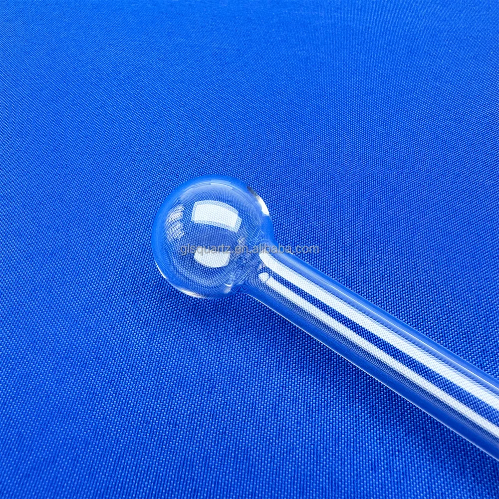 Wholesale Customized 6mm 8mm 10mm Borosilicate Glass Tube Heat Resistant Pipe with pot end
