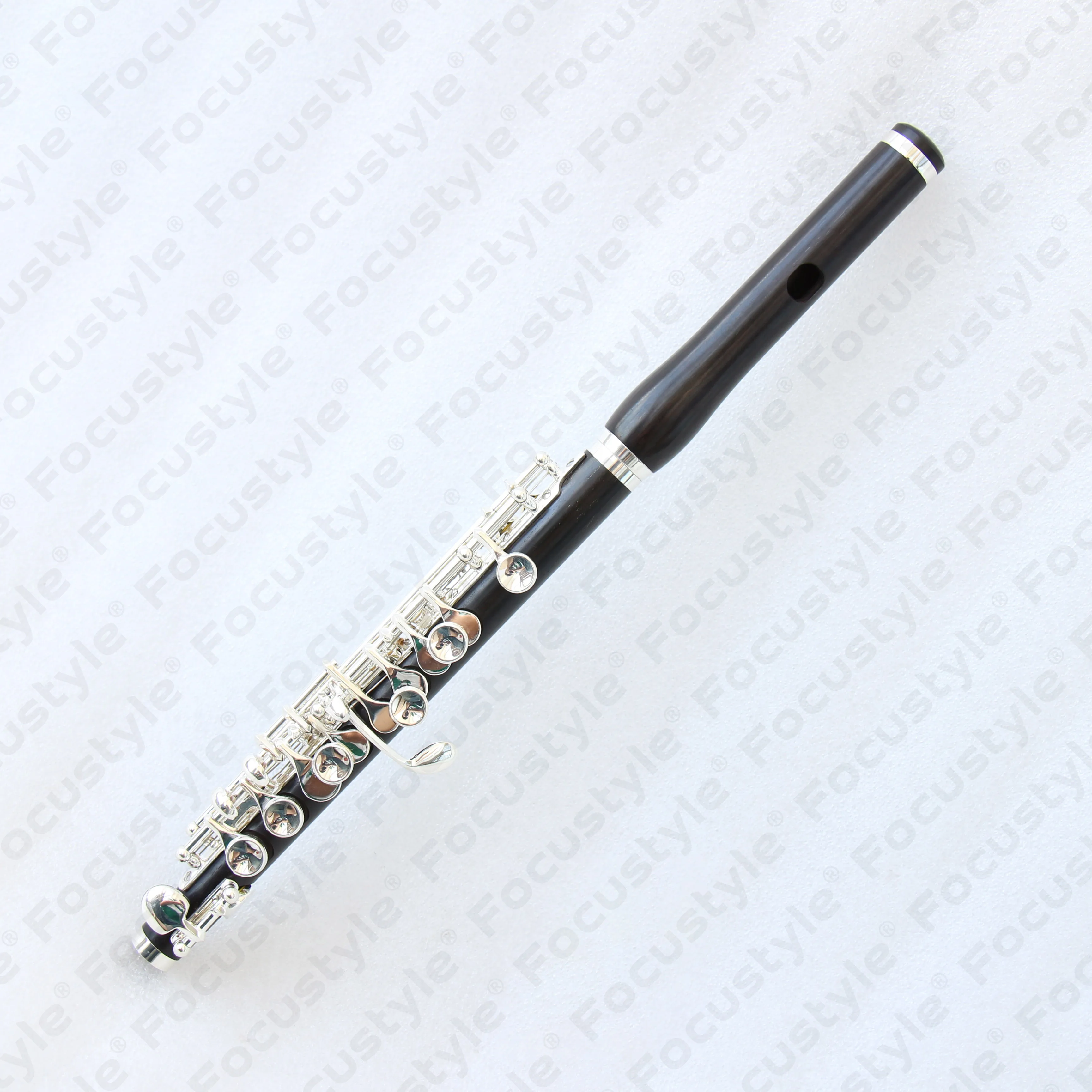 Hot Sale Woodwind Instrument Ebony Body Piccolo Music Silver Plated C Tone Piccolo With snare and case bag
