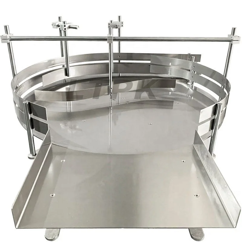LTPK LT-LP600 Semi Automatic Small Round Water Cosmetic PET Plastic Bottle Rotary Turntable Feeder Sorting Unscrambler Machine
