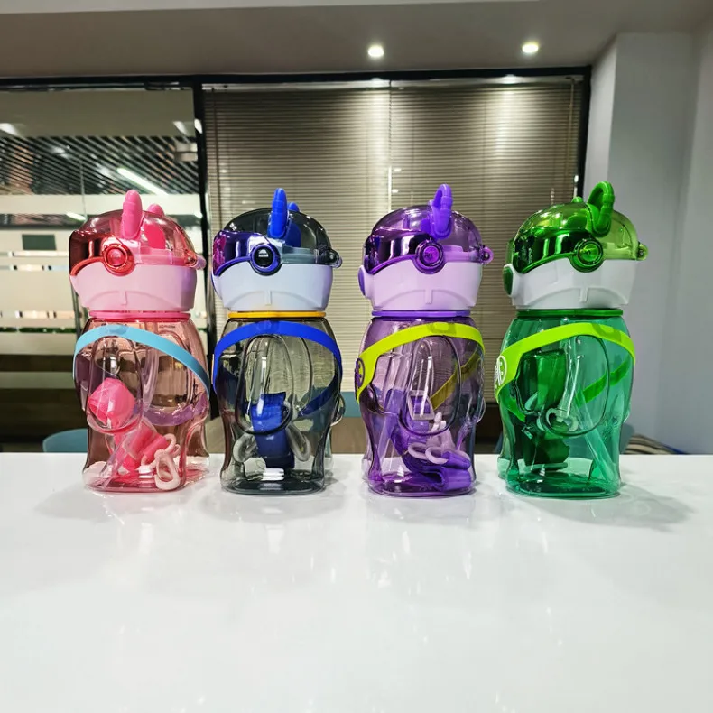 Wholesale Popular Cylindrical Straight wholesale plastic sports water bottles With Straw Portable