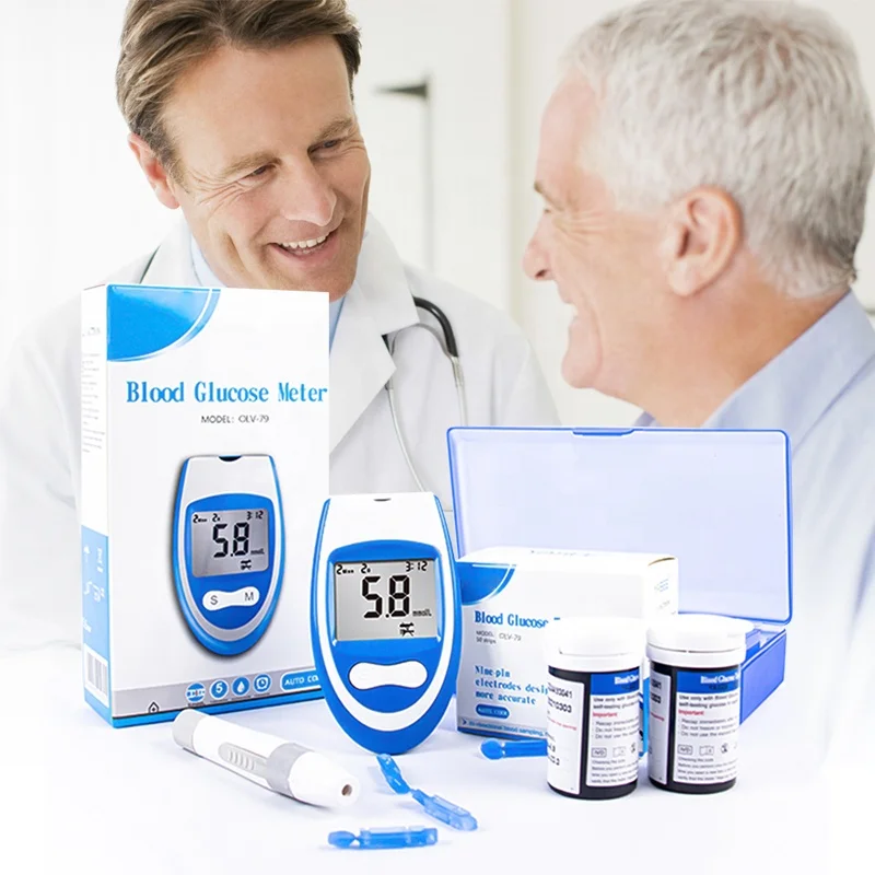 Portable Diabetes Digital Glucometro Hospital Home Medical Blood Sugar Monitor Kit Intelligent Non Invasive Blood Glucose Meter