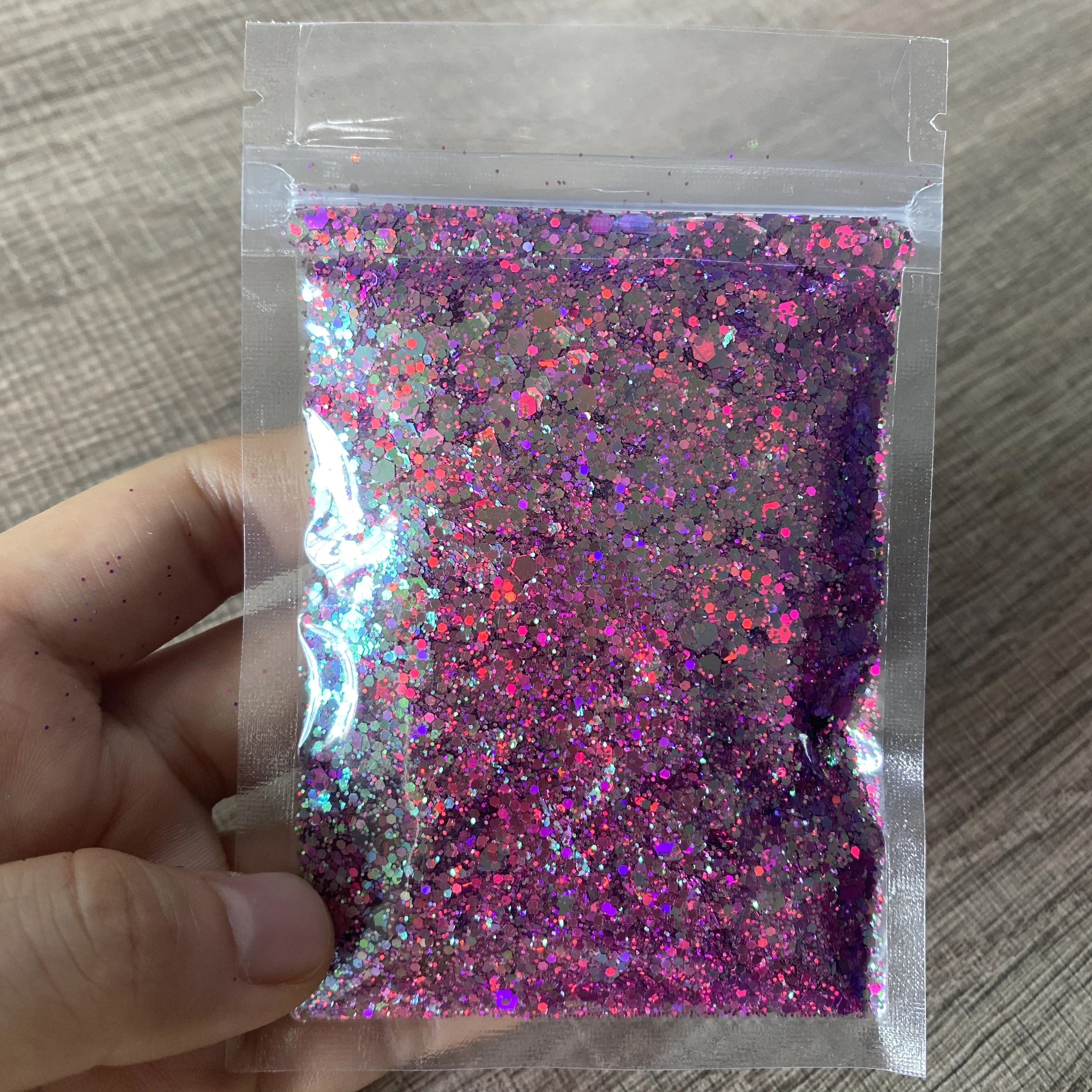 Vip Factory Supply High Sparkly Color Shifting Polyester Chunky Mix Glitter in Bulk
