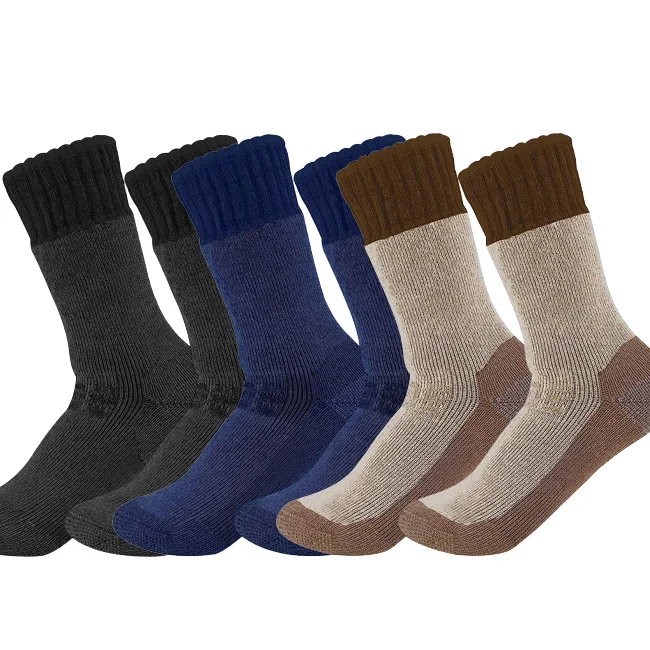 OEM ODM Unisex Thickened Outdoor Trekking Cashmere Merino Wool Ski Hiking Socks