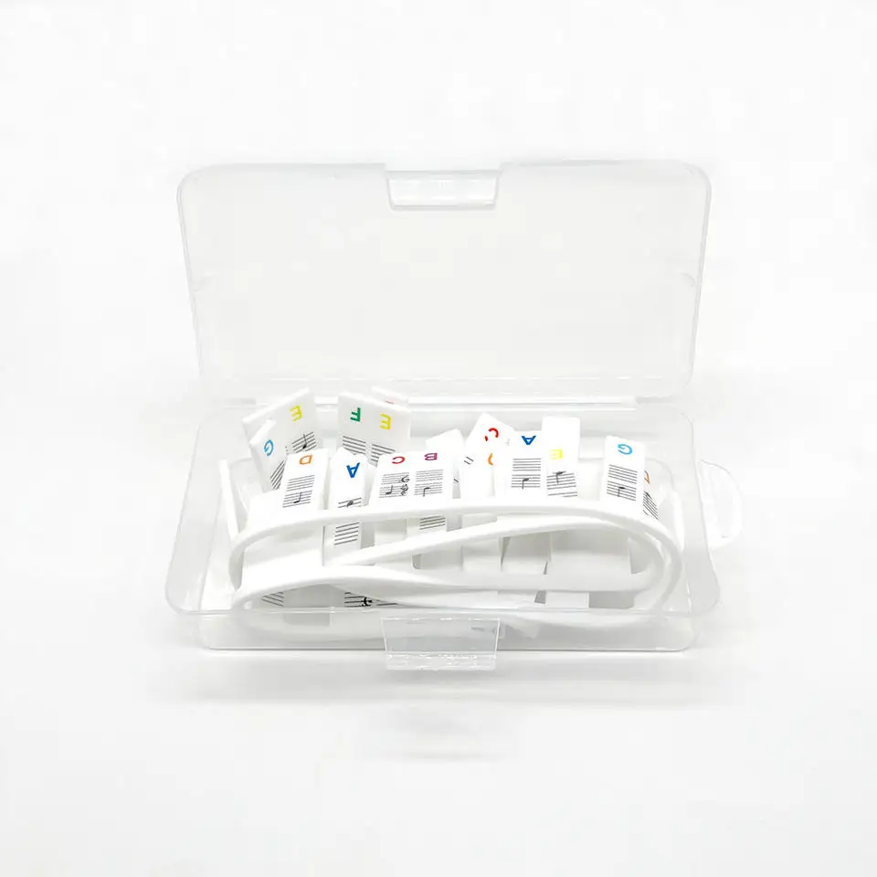 Reusable Removable Silicone Piano Note Guide Keyboard Label Stickers with 88-Key Full Size for Beginner