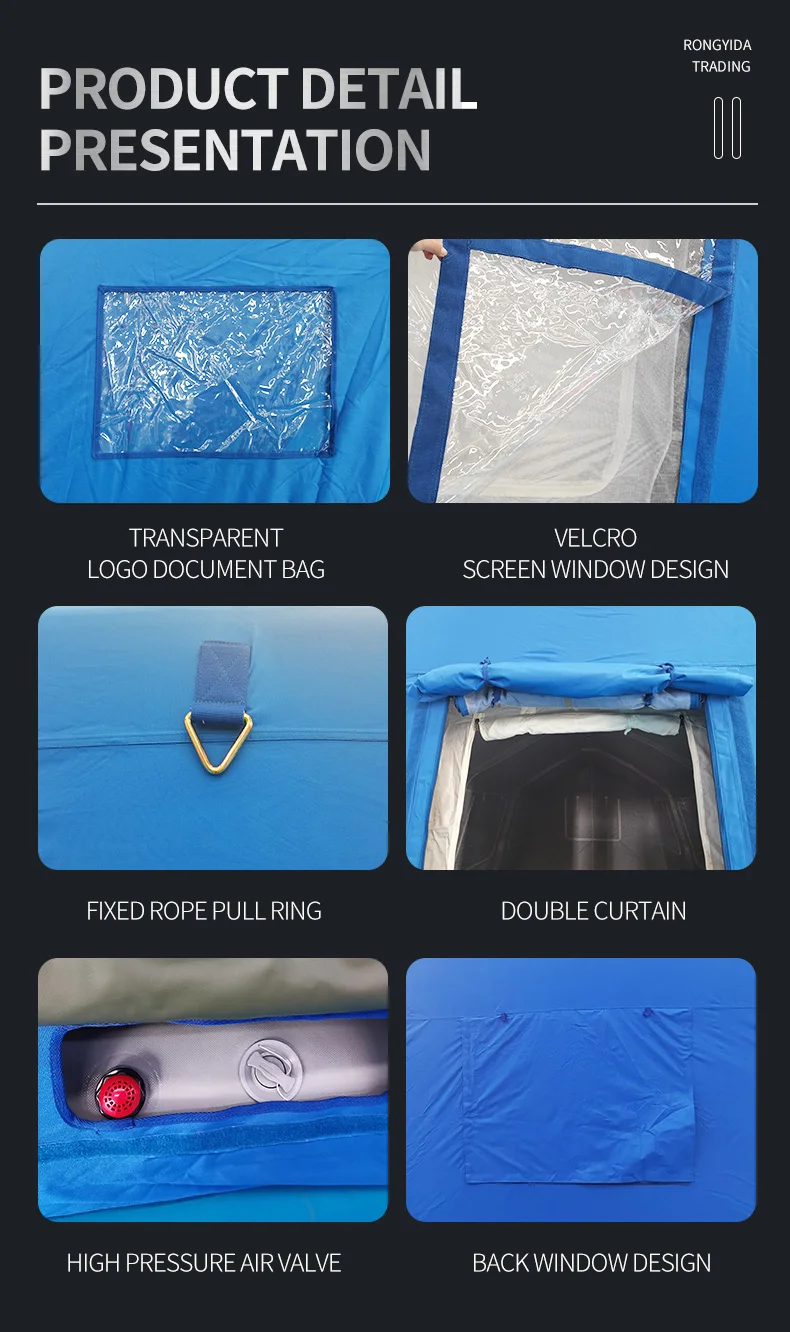 High quality customized windproof and waterproof tent survival rescue asylum refugee emergency disaster relief earthquake tent