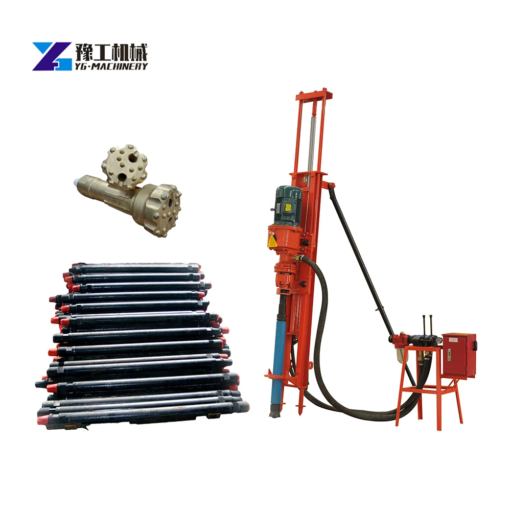 Best factory Portable DTH drilling rig mining blasting hole depth 32m Construction Equipment Rotary Mine drilling Rigs